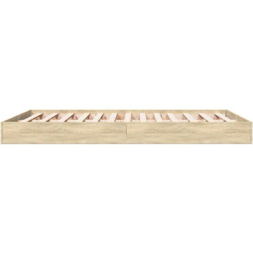 VidaXL Okvir za krevet boja hrasta 140 x 200 cm konstruirano drvo Slike