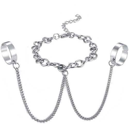 INF Zapestnica z dvema obročkoma srebrna Silver, (21237950) Cene