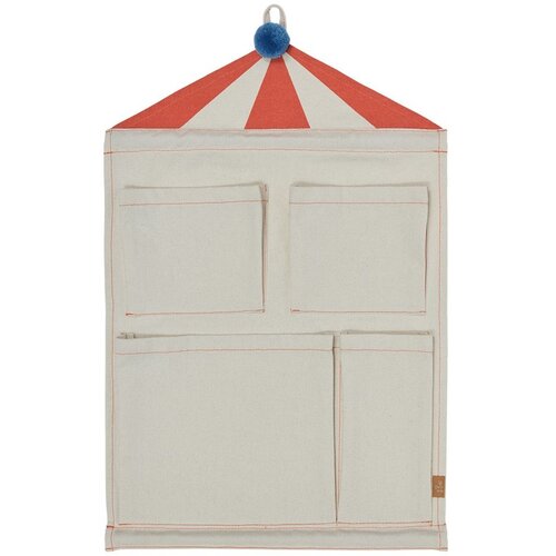 OYOY Mini Kremno bel tekstilni viseči organizator 40x1x60 cm Circus &ndash; Cene