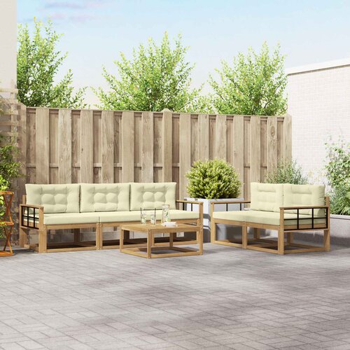  Set vanjskih sofa 6 kom. Bijela i krem Cijene