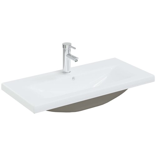 Maison Chic Vgradni Umivalnik - Kopalna umivalnik - Lavabo s pipo 81x39x18 cm keramičen bel, (21684596) Cene