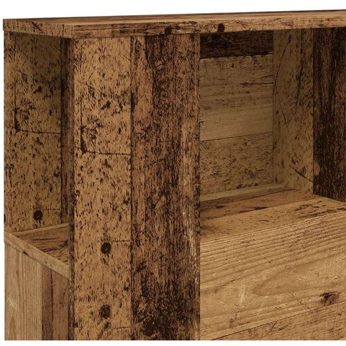 VidaXL Uzglavni ormarić staro drvo 140x18,5x102,5 cm konstruirano drvo Slike