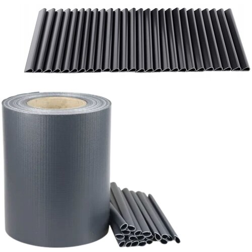 UV Protection Fence Tape 20 Clips Gray 450 g/m&amp;sup2; 19x35m Slike