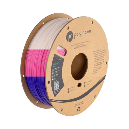 Polymaker PolyLite PLA Temperature Color Change Purple/Pink/Translucent