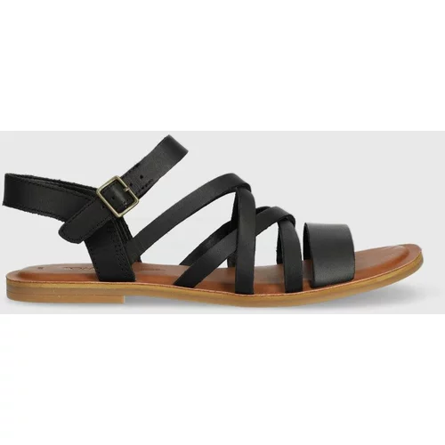Toms Usnjeni sandali Sephina ženski, črna barva, 10019745