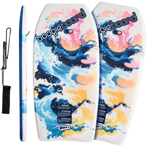 WHAM - O 2-paket 37-palčnih Boogie Board z zapestnim povodcem in Phuzion Core Crescent Tail prevleko za vse od 8 let - Wave, (22114382) Cene