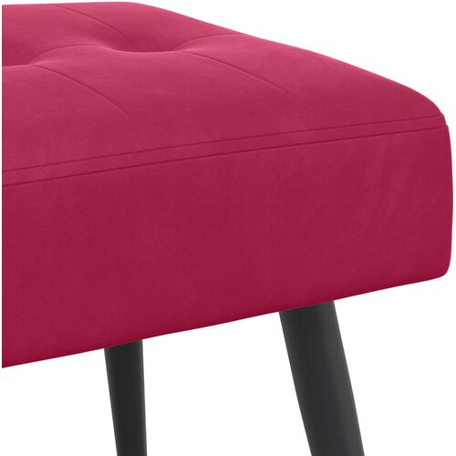  Klupa s gumbastim tkanjem Vinska crvena 60 x 40 x 45 cm Bar&amp;scaron;un Slike