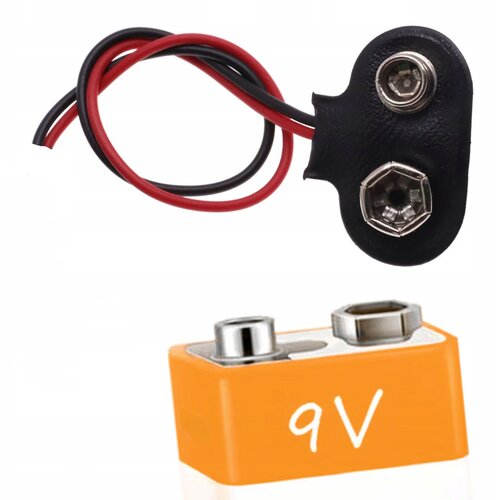 Rosfix Konektor Adapter 9V &ndash; Zaponka za Baterijo 6LR61/6F22 | 15 cm Žice, DC Napajanje za Elektroniko, (22137102) Cene