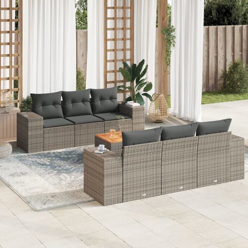 vidaXL 7-dijelni set vrtnih sofa sivi od poliratana Cijene