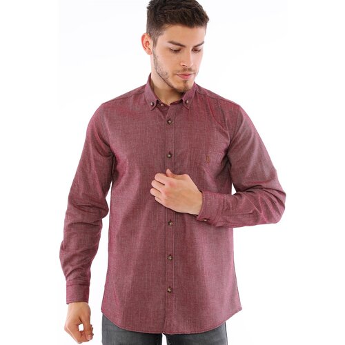Dewberry G723 MEN'S SHIRT-BURGUNDY Cene