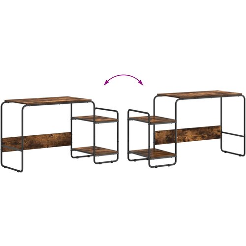  Stol s pohranom Dimljeni hrast 131.5 x 50 x 75.5 cm Slike