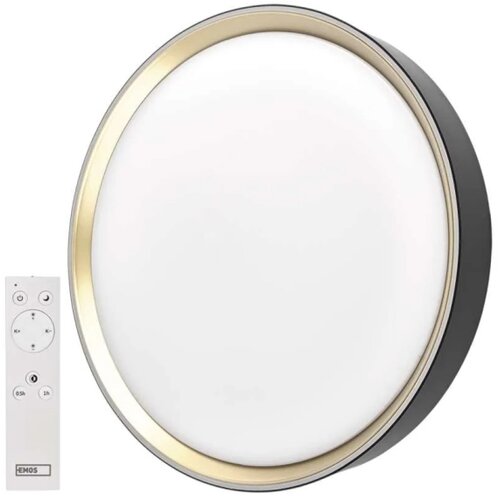  LED stropno svetlo ILVI, prigu&amp;scaron;iva, LED/45W/230V 2700-6500K prečnik 50 cm crna/mesing + daljinski upravljač Slike