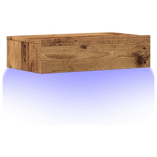  ormarić s LED svjetlima staro drvo 60x35x15,5 cm Slike