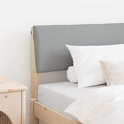 vidaXL Tapecirano vzglavje Svetlo siva 100 cm Masivno borovo les Cene