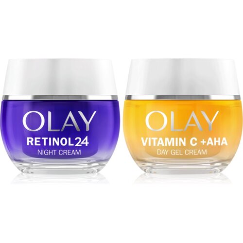 Olay Retinol 24 &amp;amp; Vitamin C + AHA set za nego obraza Slike