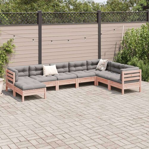  8-dijelni set vrtnih sofa s jastucima masivno drvo duglazije Slike