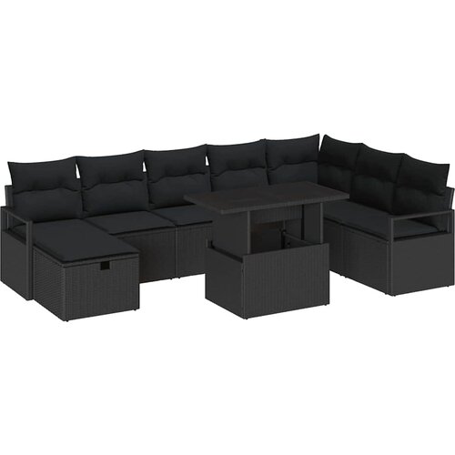  Sjedeća garnitura za vrt 9 kom. poliratan 55 x 55 x 37 cm Slike