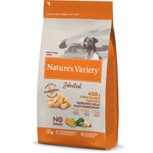 Nature's Variety suva hrana sa ukusom piletine za odrasle pse selected mini 1.5kg Slike