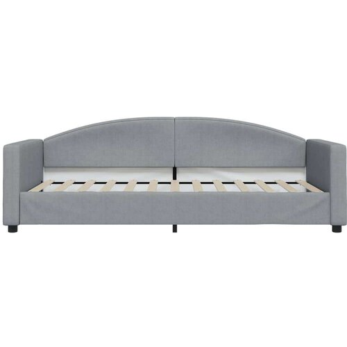 VidaXL Dnevni krevet svjetlosivi 90 x 200 cm od tkanine Slike