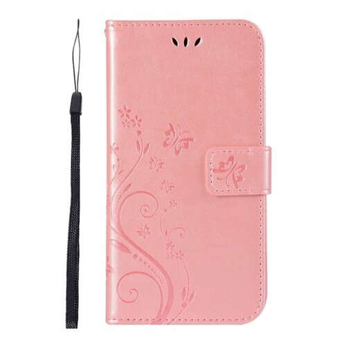 Onasi butterfly preklopna torbica za samsung galaxy A50 A505 - roza Slike