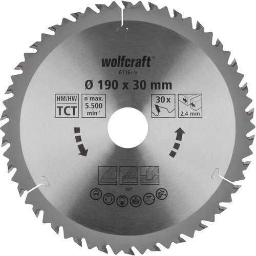 Wolfcraft Kružna testera za ručne cirkulare, HM, 190mm 6736000 Cene