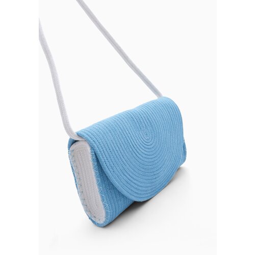 Marjin Women's Handmade Knitted Shoulder Bag Ceysa Blue Slike