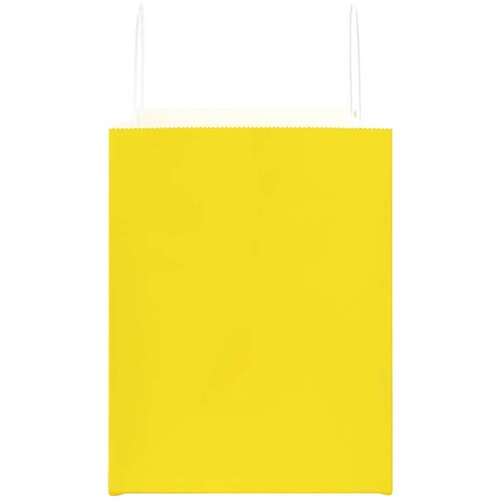  Papirnate vrećice 50 kom s ručkama žute 32x22x28 cm Slike