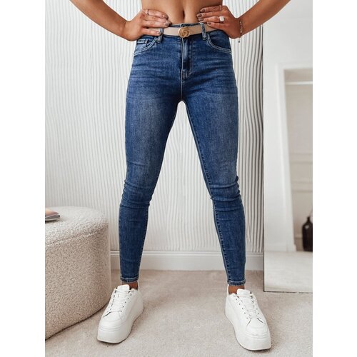 DStreet Spodnie damskie jeansowe NAVY niebieskie Cene
