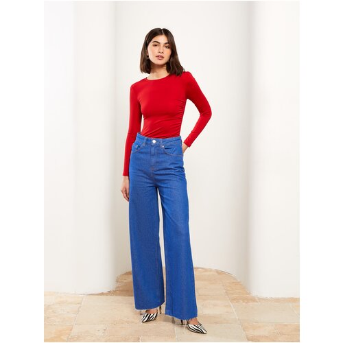 LC Waikiki Women&amp;#039;s High Waist Wideleg Straight Jeans Slike
