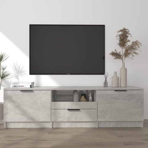 VidaXL tv ormarić boja betona 140x35x40 cm od konstruiranog drva Slike