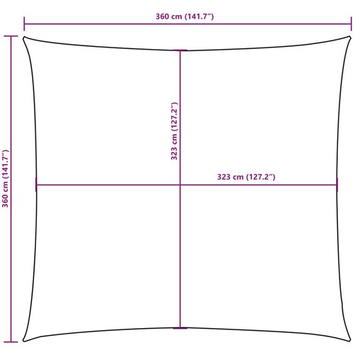  Jedro protiv sunca od tkanine četvrtasto 3,6 x 3,6 m bijelo Slike
