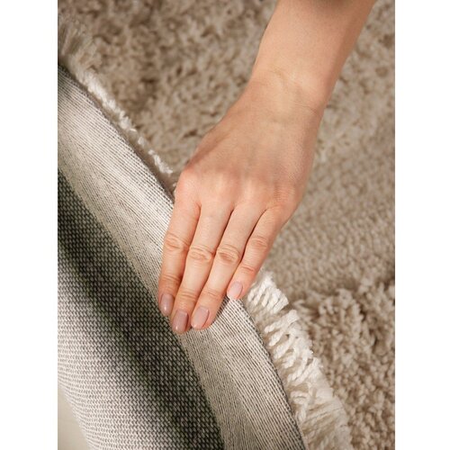 Ted Baker Kremno bela ročno tkana okrogla preproga &amp;oslash; 160 cm Lambeth Jasper &amp;ndash; Slike
