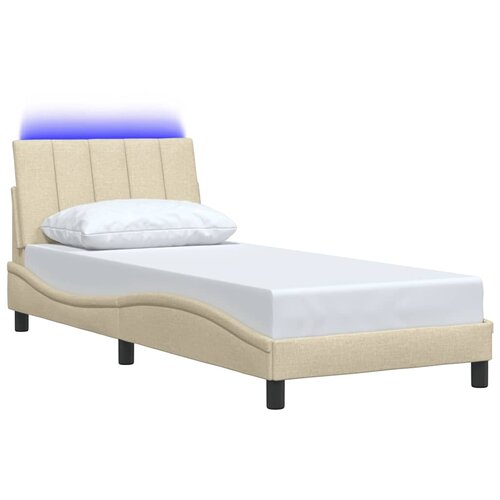  Okvir za krevet bez madraca Hanko krem 90x190cm od tkanine Slike
