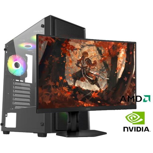  Gaming računar AMD Ryzen 5 9600X, 16GB, 512GB, RTX 3050 8GB i Monitor AOC CQ27G4X Cijene