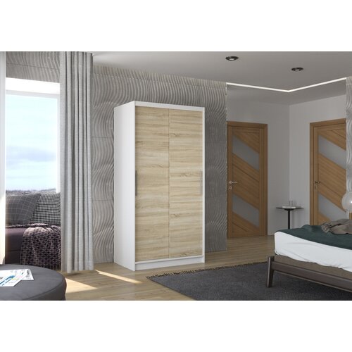ADRK ORMAR ASTEN 100 CM (VIE BOJA)-bijela/sonoma Slike