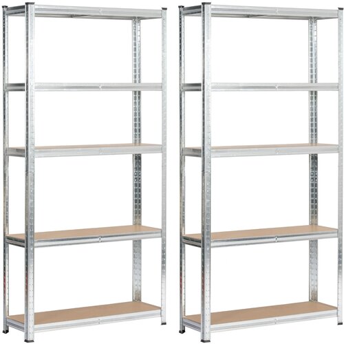 AKORD 2x METAL SHELF 90x30x180 SREBRNA, (21703436) Cene