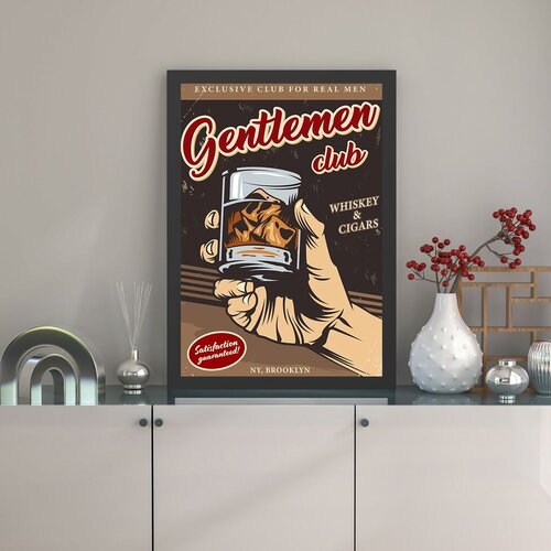 Wallity Uramljena slika Gentlemen Club, 55x75 cm Cene