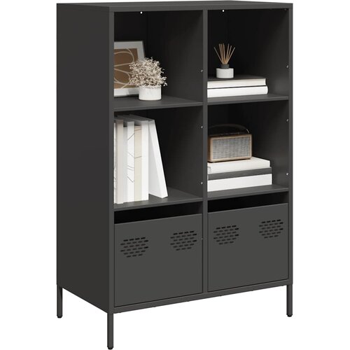  Visoka komoda crna 68x39x103,5 cm od čelika Cijene