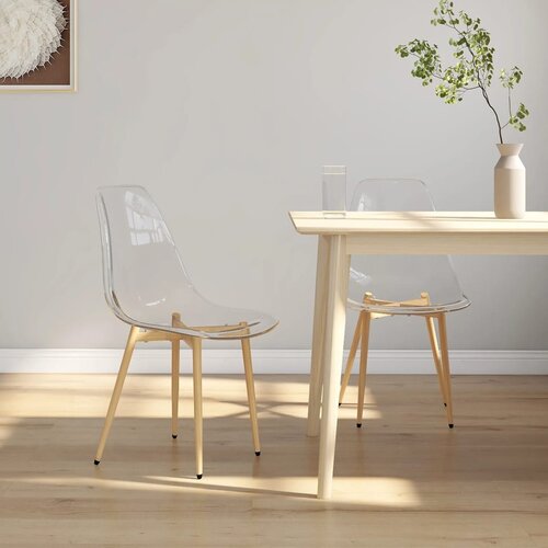 Furnova Jedilni stoli 2 kosa transparentni PET, (21928818) Slike