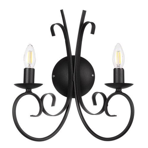  ONLI - Zidna svetiljka POMPEI 2xE14/6W/230V crna Slike