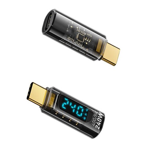 INF 240W Type-C ženski na Type-C moški adapter s prikazovalnikom - 2 kosa, (5000291419) Cene