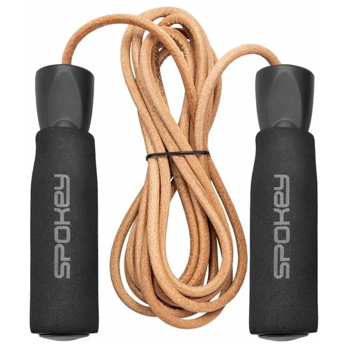 Spokey QUICK SKIP Leather skipping rope with bearings