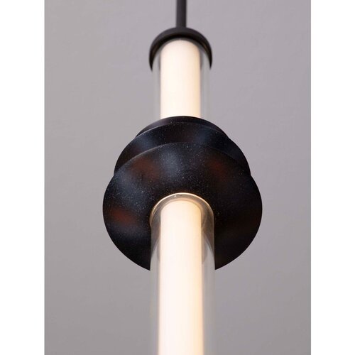 Nova Luce Mat črna keramična LED zatemnitvena viseča svetilka s senčilom iz akrilnega stekla &amp;oslash; 8 cm Stalactite &amp;ndash; Slike