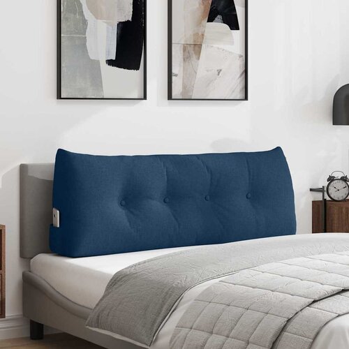 vidaXL Poglavni vzglavnik Modra 120 x 24 x 50 cm blago Cene
