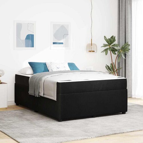 vidaXL Okvir kreveta s madracem Ostalo Crna 160 x 200 cm Baršun Cene