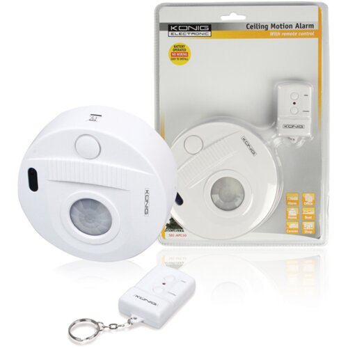 K&amp;ouml;nig KONIG Stropni alarm sa detektorom pokreta SEC-APC10, 130dB, Bijeli Slike
