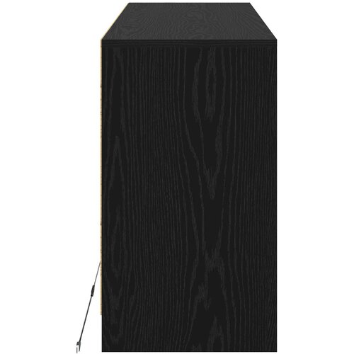  TV ormar 91 x 34 x 61 cm Crni hrast Konstruirano drvo - Crni hrast Slike