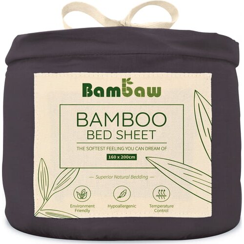 Bambaw rjuha iz bambusa 160 x 200 cm - charcoal Slike