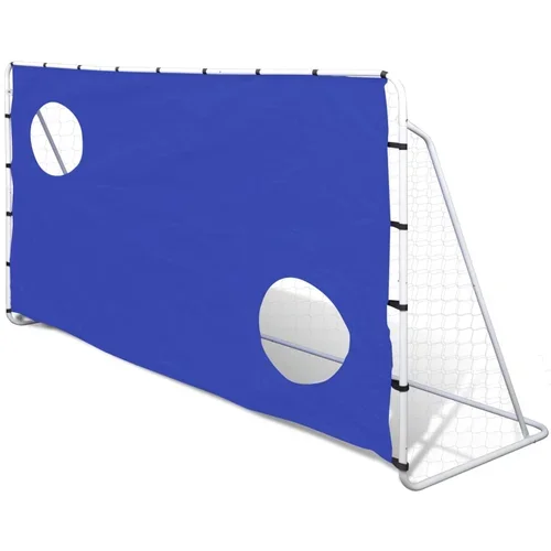 vidaXL Nogometni Gol s Steno za Merjenje Jeklo 240 x 92 x 150 cm, (20608765)