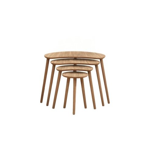 Hanah home Moon set klub stolova, 4 dijela, boja hrasta Slike